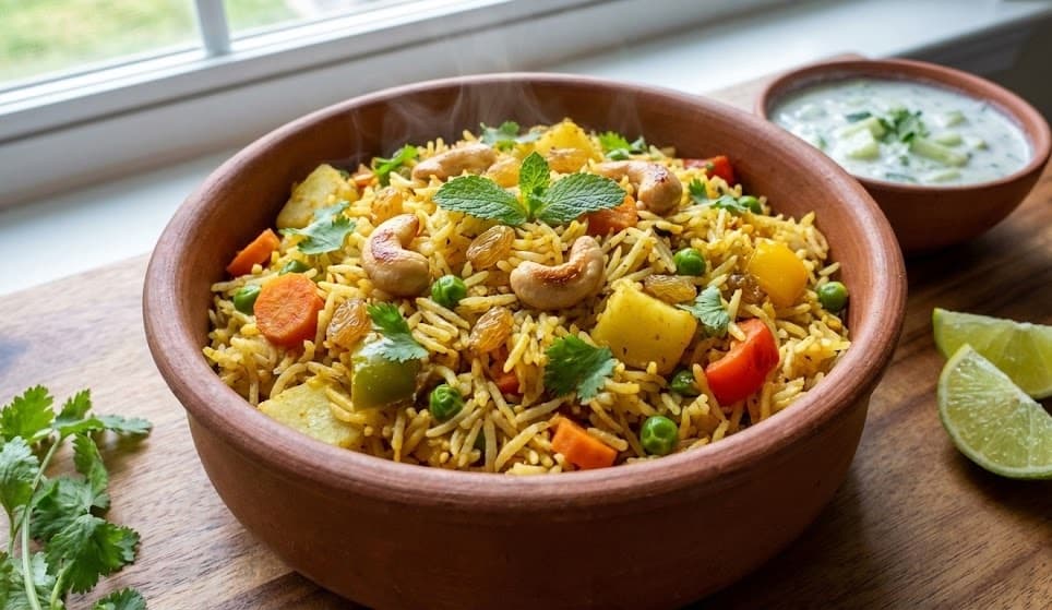 Masala Pulao, a vegetarian rice dish from A-RICE