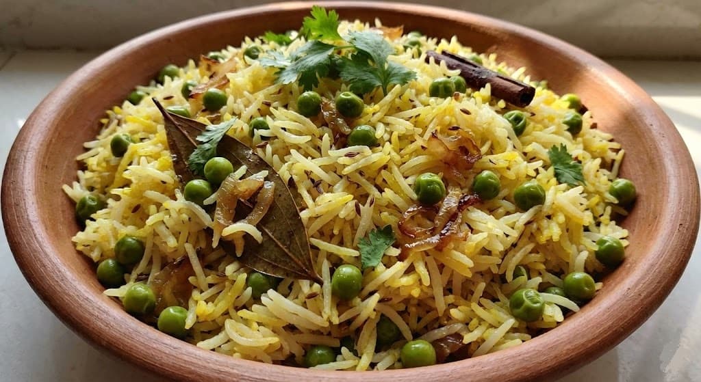 Muttor Pulao, a vegetarian rice dish from A-RICE